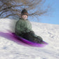 Kids Toboggan Snow Sled, 48" Long (Purple)