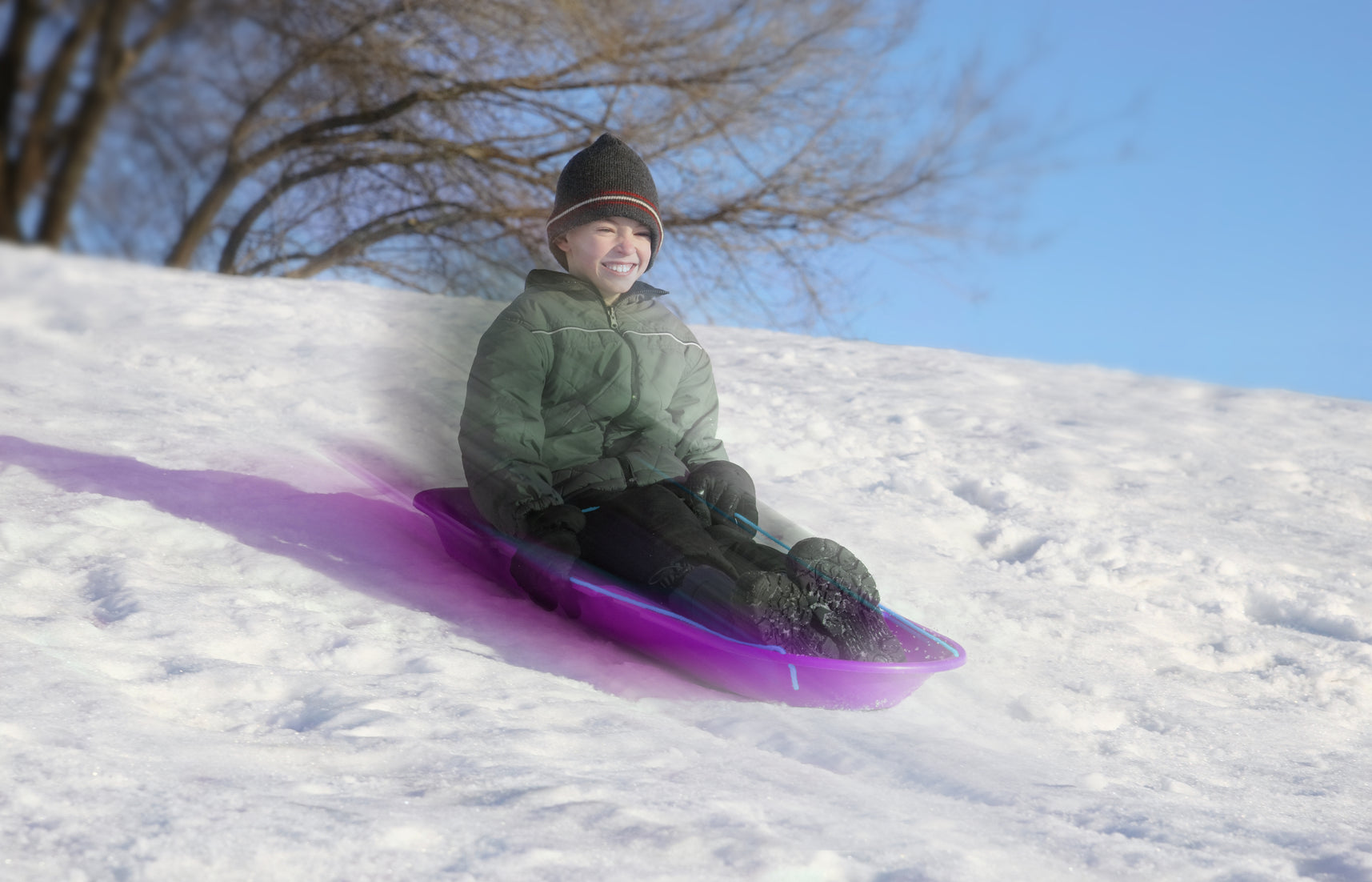 Kids Toboggan Snow Sled, 48