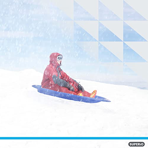Toboggan 2 Rider Snow Sled, Blue