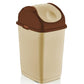 Swing Top Trash Can, 10 Qt - Beige/Brown