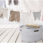 35 Liter Ribbed Laundry Basket White Smoke