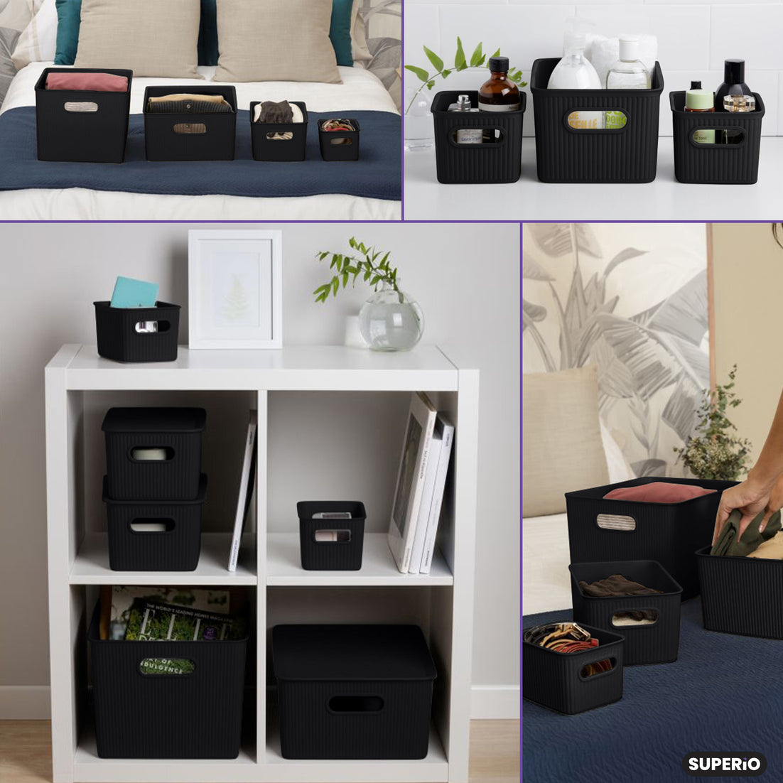 5 Liter Ribbed Storage Bin Root Beer Brown