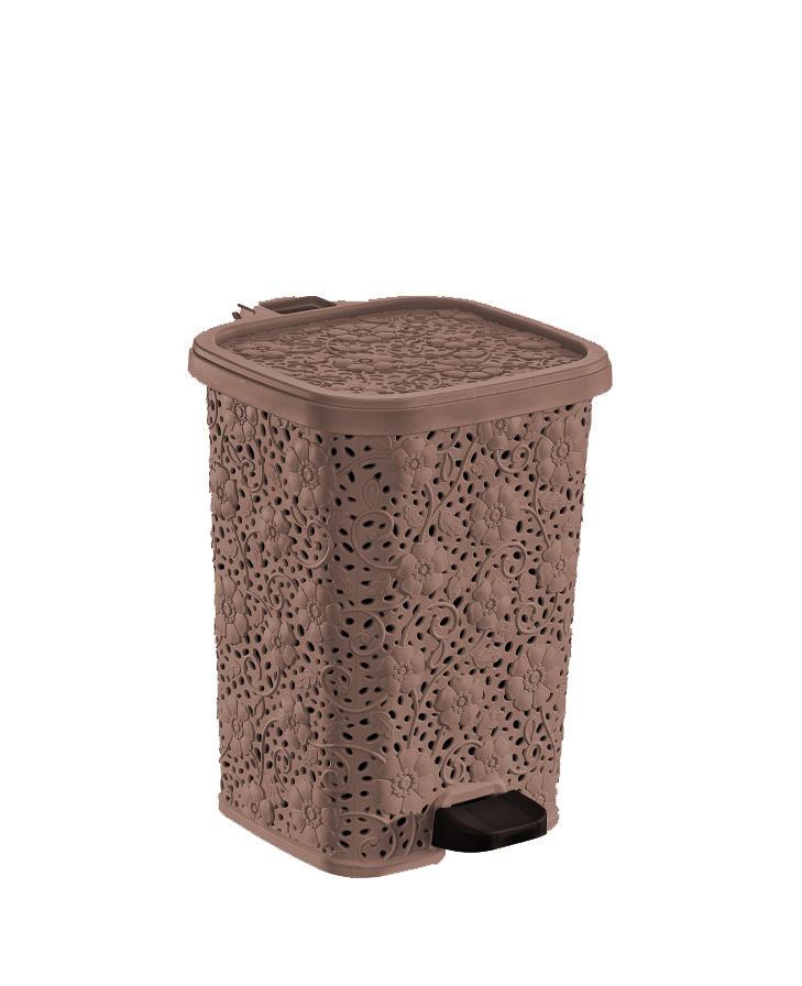 Step-On Trash Can, Lace Design, 6 Qt.