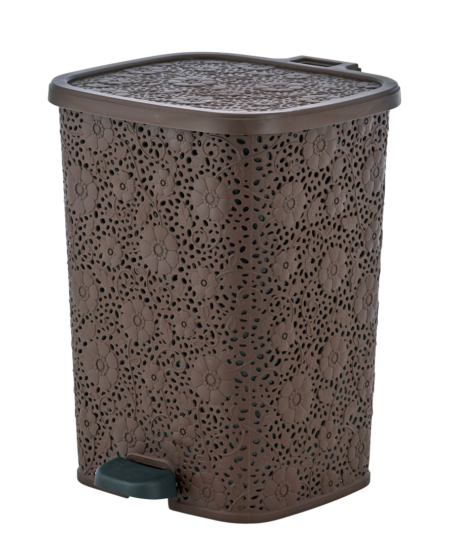 Step-On Trash Can, Lace Design, 12.6 Qt.