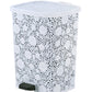 Step-On Trash Can, Lace Design, 6 Qt.