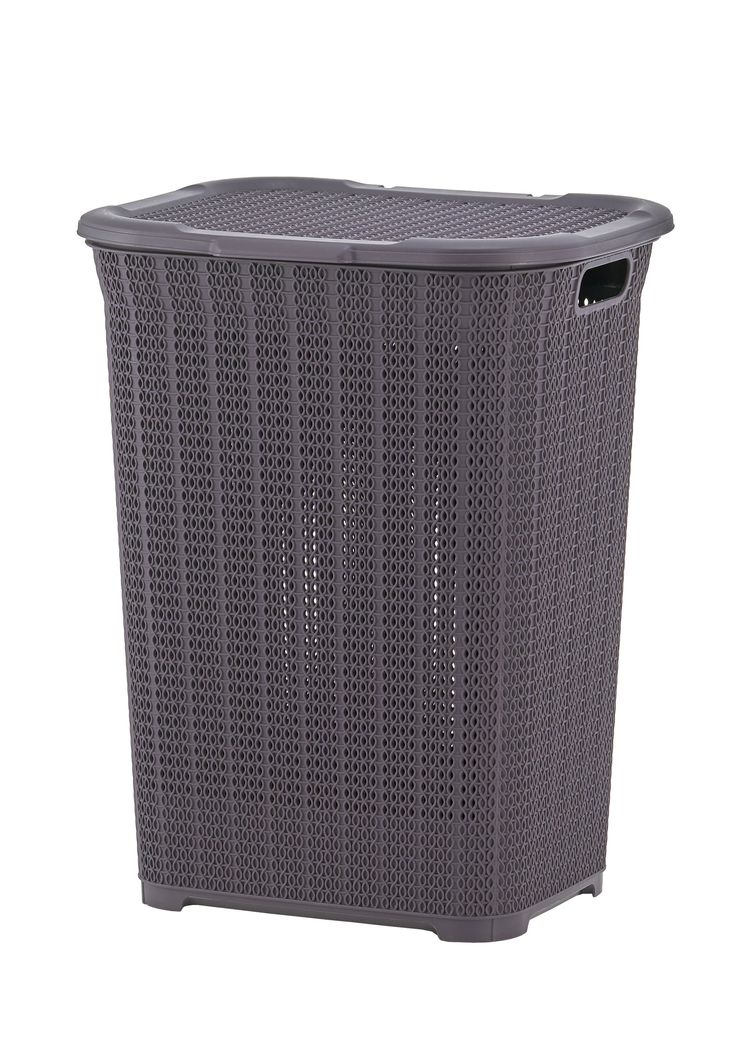 50 liter Knit Style Laundry Hamper with Cutout Handles.