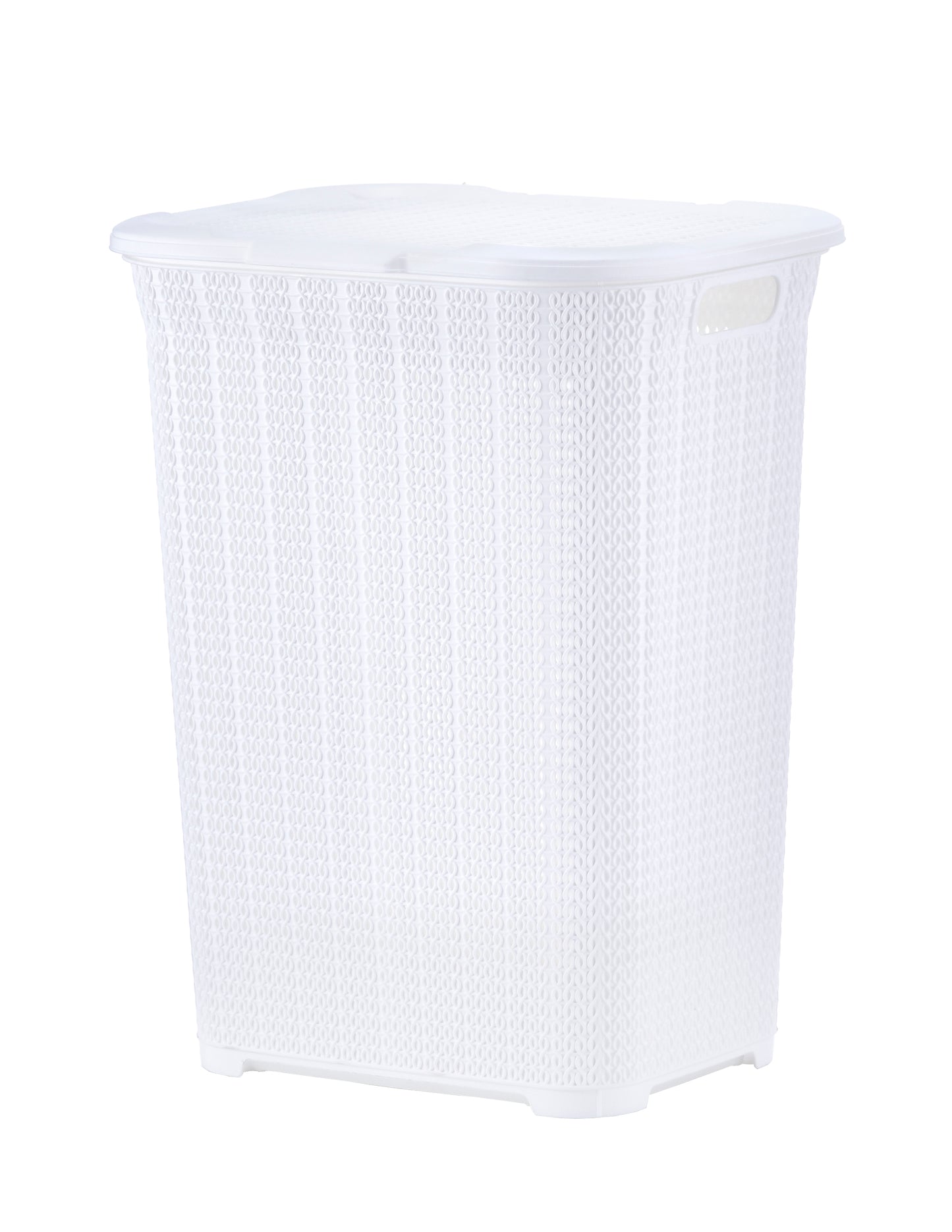 50 liter Knit Style Laundry Hamper with Cutout Handles.