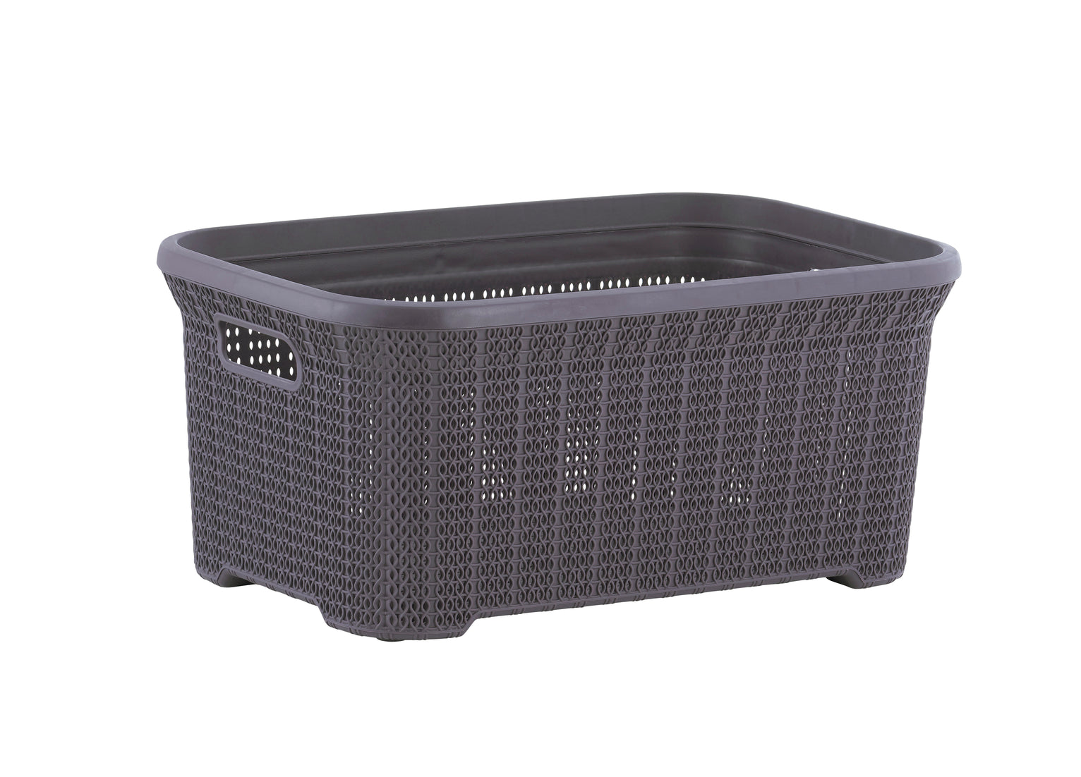 40-liter Knit Style Laundry Basket with Cutout Handles.