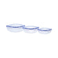 Superio Food Storage Containers, Airtight Leak-Proof Meal Prep Square Containers, Set of 3 Multiple sizes.
