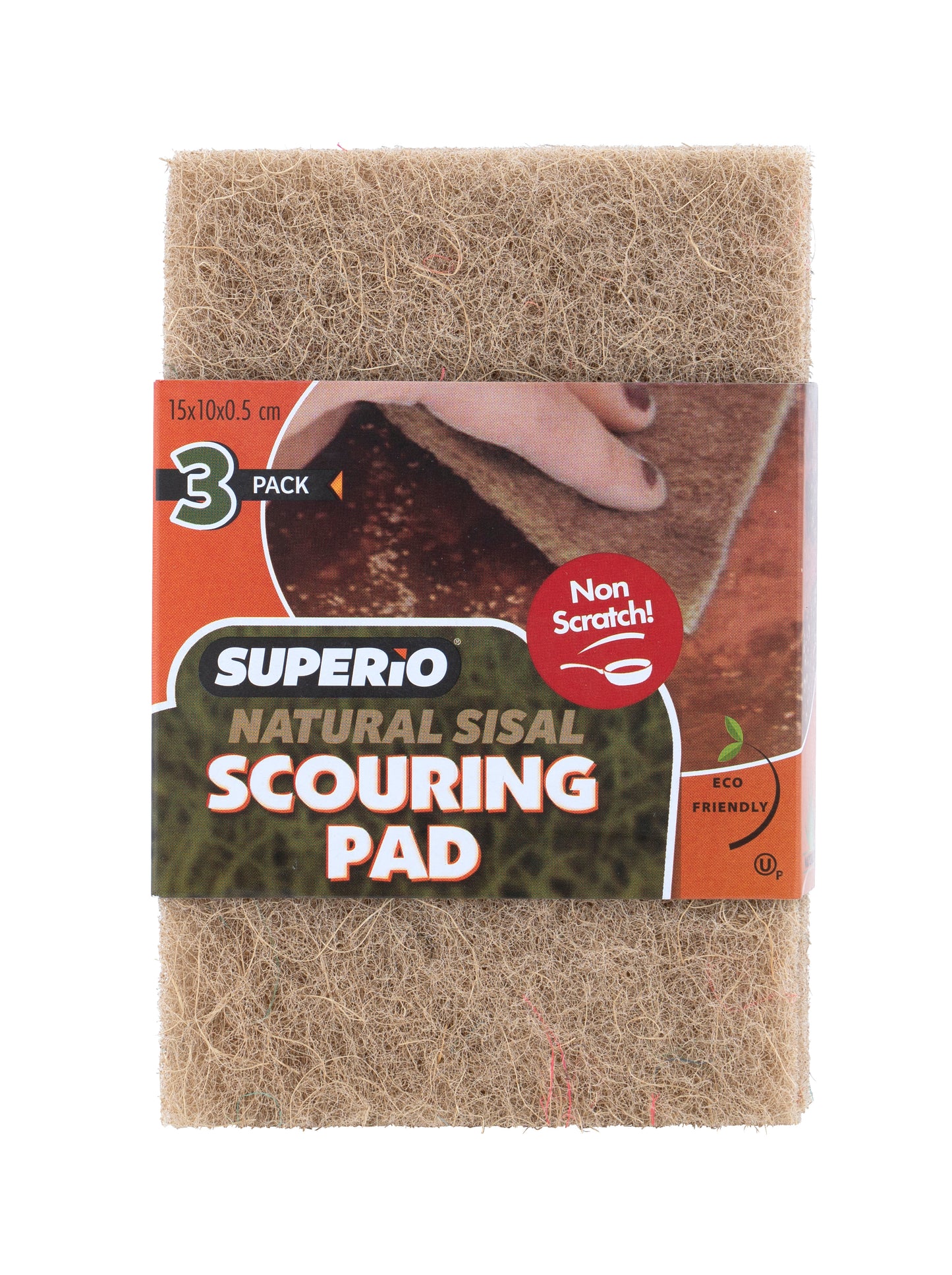 Natural Sisal Scrubbing Pads, 3 Pack