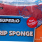 Scrub Sponge with Comfortable Grip, Red