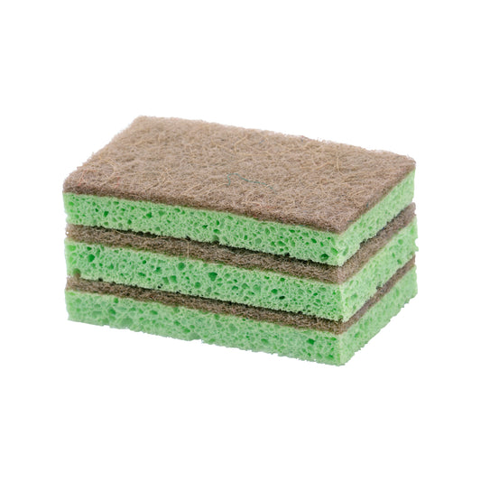 Natural Sisal Scrub sponge, 3-pack