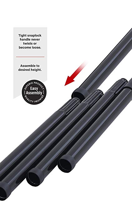 Premium Horsehair Broom with Beach Wood Brush Head and Multi Position Handle