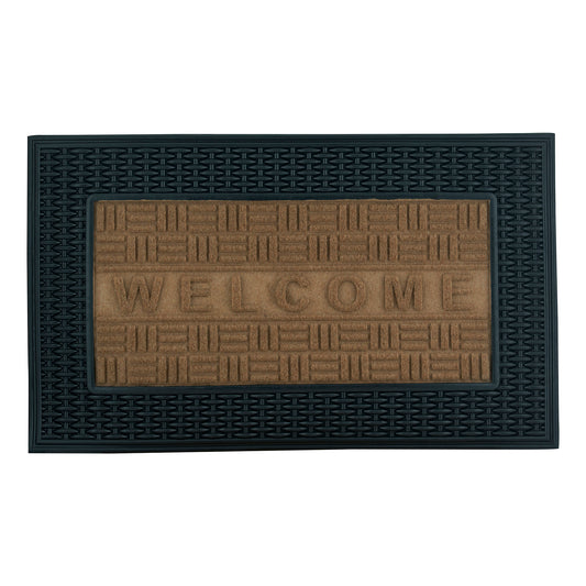 Basket Weave Welcome Doormat