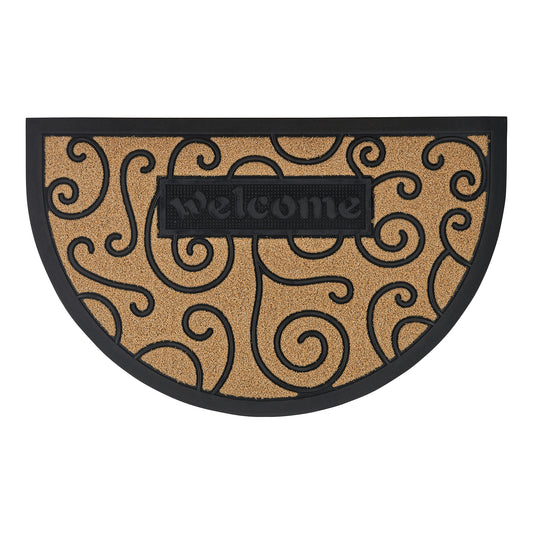 Ornate Scroll Coir Doormat