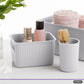 1.5 Liter Ribbed Storage Bin White Smoke