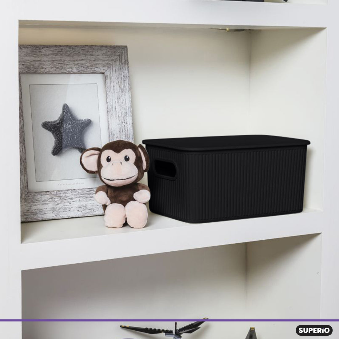 5 Liter Ribbed Storage Bin Root Beer Brown