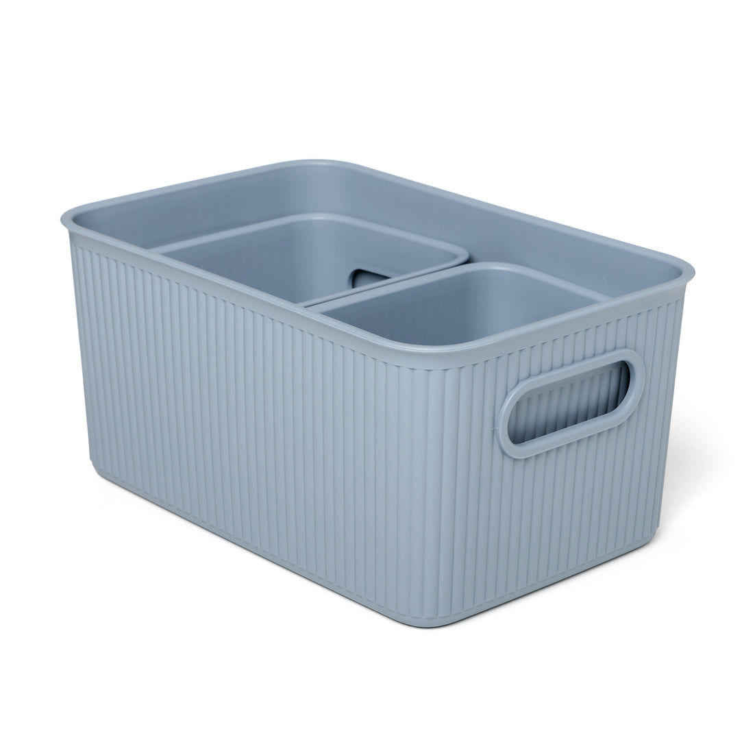 Set of 3 Ribbed Storage Bin