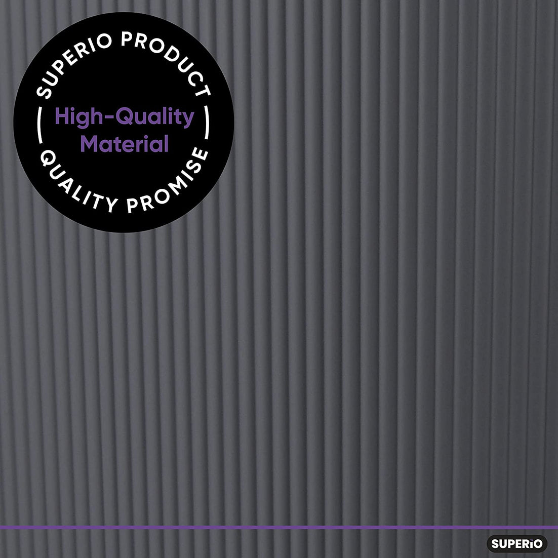 35 Liter Ribbed Laundry Basket Grey