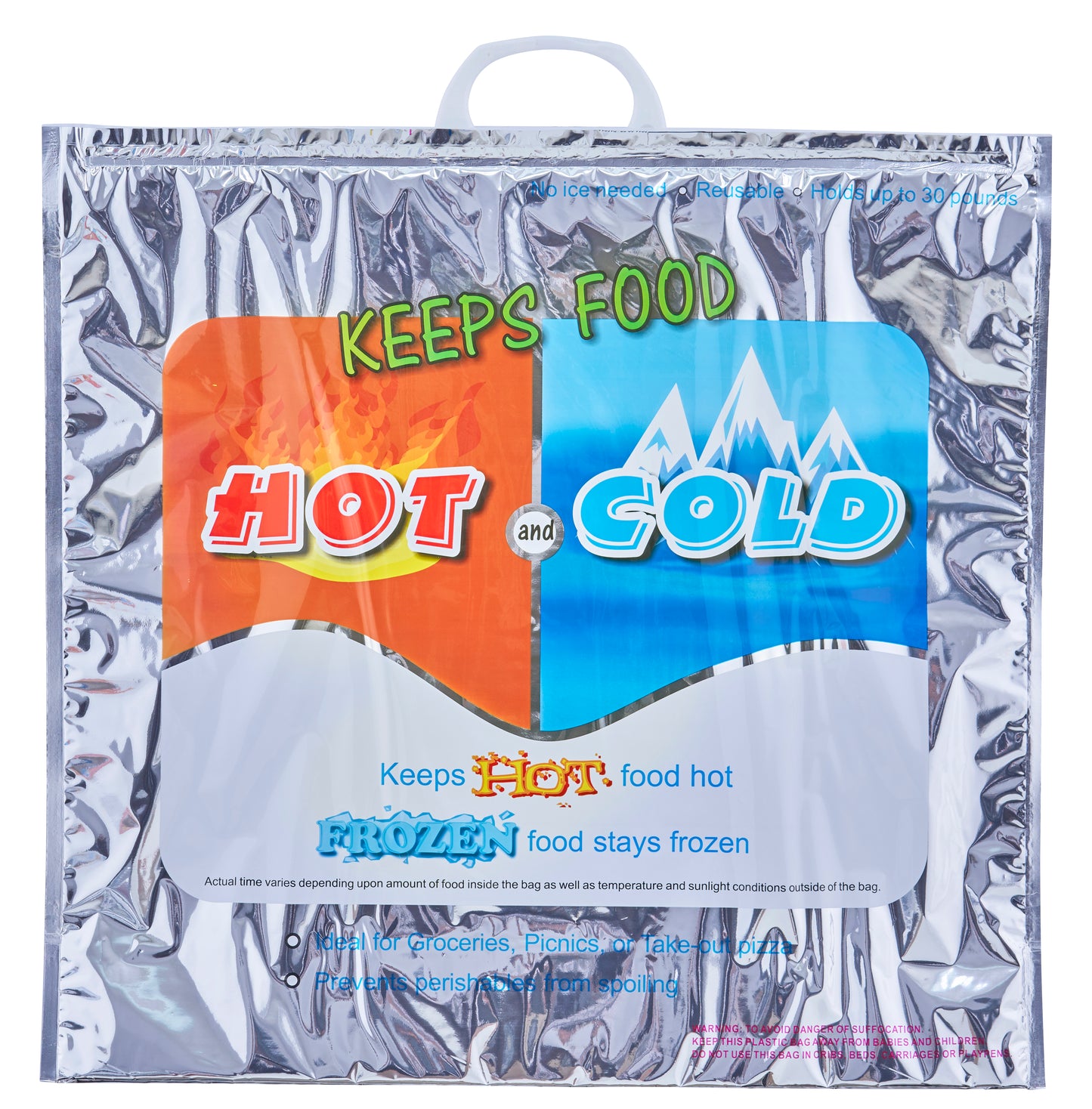 Hot and Cold Reusable Insulated Bag 20"x19"