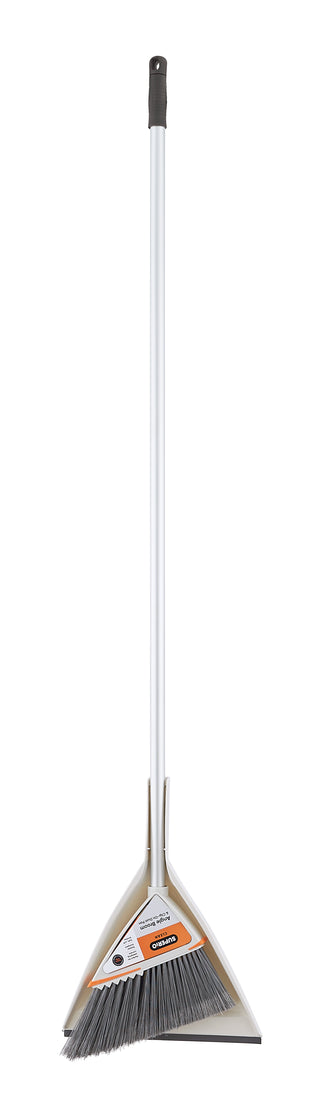 Angle Broom with Clip-On Dustpan Set.