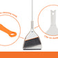 Angle Broom Grey with Clip-on Dustpan