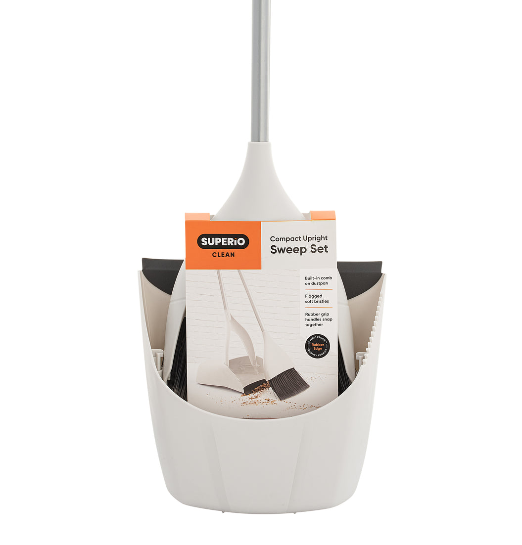 Upright Broom and Dustpan Set