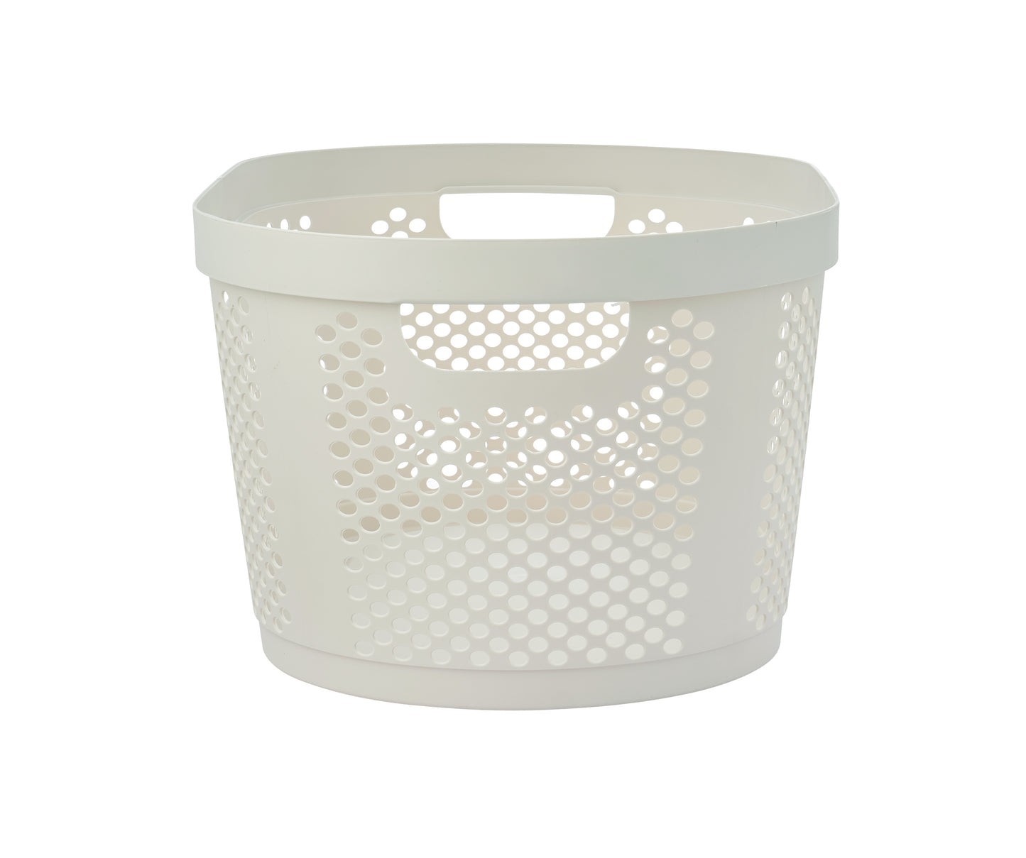 50-liter Dotted Laundry Basket, with Cutout Handles,