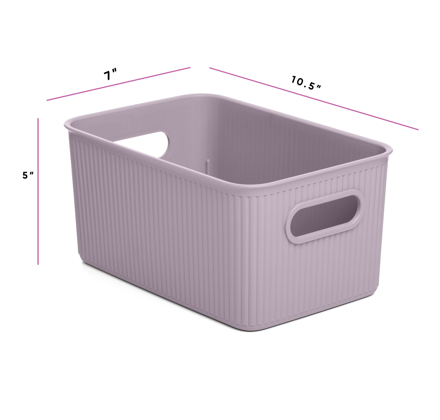 5 Liter Ribbed Storage Bin Lilac