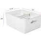 Set of 4 Ribbed Storage Bin White