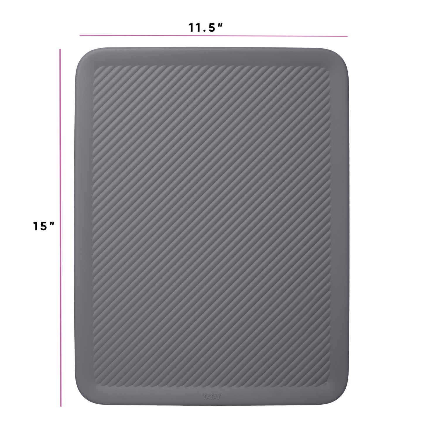15/22 Liter Lid for Ribbed Bin Grey
