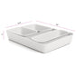 Set of 5 Ribbed Storage Bin White