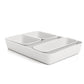 Set of 5 Ribbed Storage Bin White