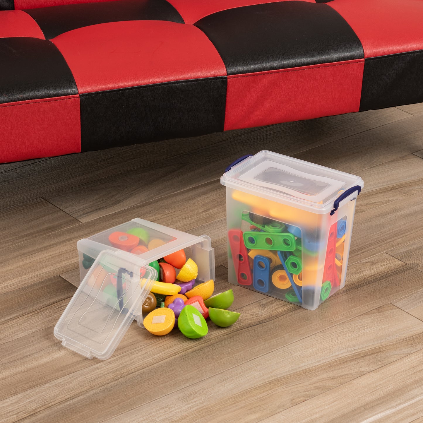 Deep Storage container 11.5 Qt, Plastic Storage Box with Lid