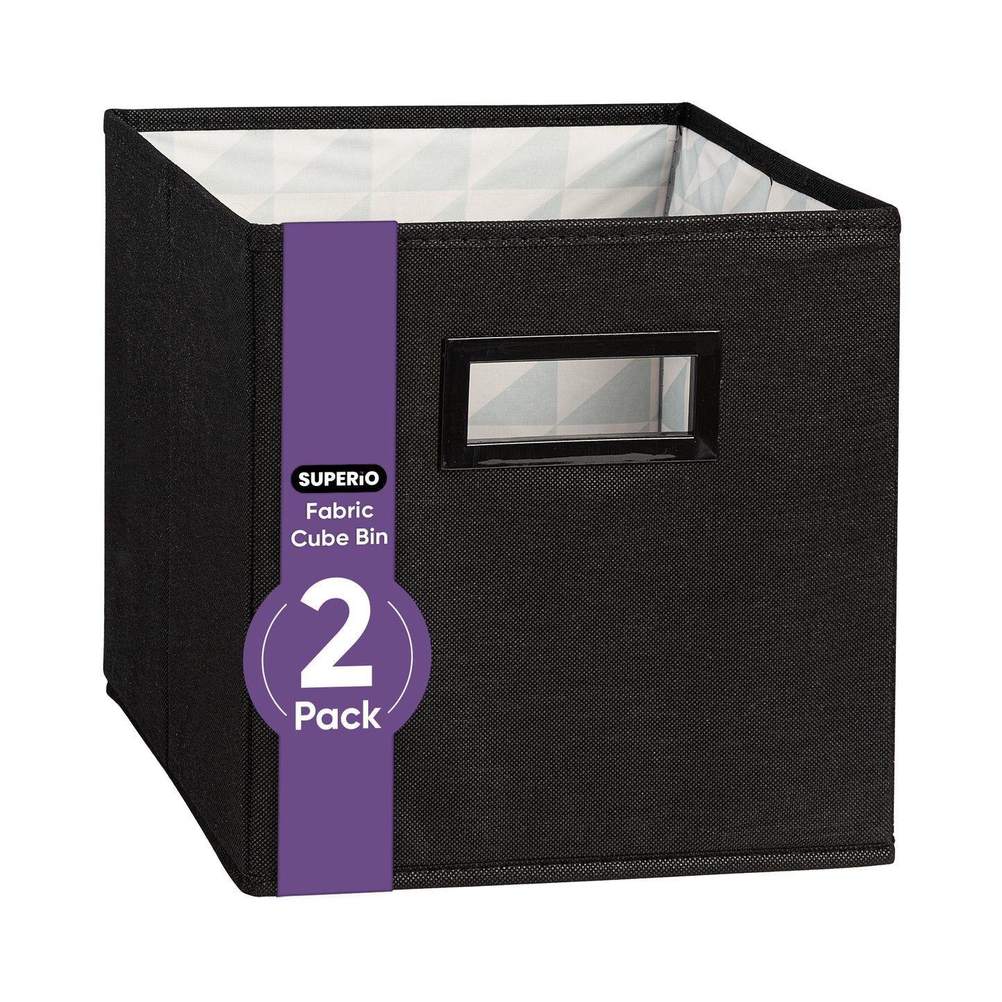 Fabric Storage Organizer 11" Bin, Black Cube