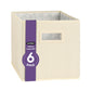 Fabric Storage Organizer 11" Bin, Ivory Cube