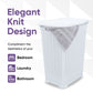 50 liter Knit Style Laundry Hamper with Cutout Handles.