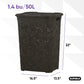 50 Liter Knit Style Laundry Hamper with Cutout Handles - Root Beer Brown