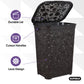 50 Liter Knit Style Laundry Hamper with Cutout Handles - Root Beer Brown