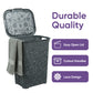 50 Liter Knit Style Laundry Hamper with Cutout Handles - Onyx Grey