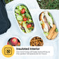 Insulated Lunch Bag with Food  Containers, Black