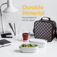 Insulated Lunch Bag with Food  Containers, Grey Checkered