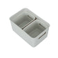 Set of 3 Ribbed Storage Bin White Smoke