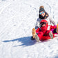 Toboggan 2 Rider Snow Sled, Red