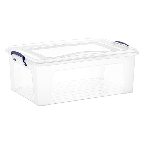 Plastic Storage Bins with Lids - 5 Qt, 6 Pack Clear Small Stackable Cubby  Storag