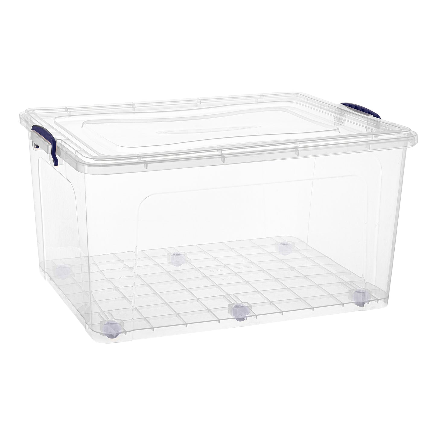 Superio Clear Plastic Storage Bins with Lids- Stackable Organizer