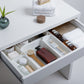 Set of 5 Ribbed Storage Bin White