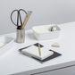 Set of 5 Ribbed Storage Bin White