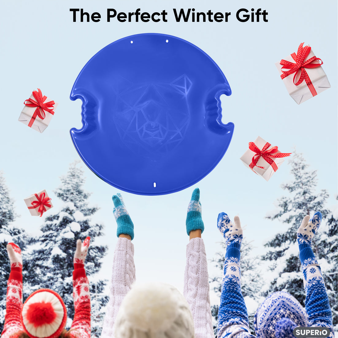 Superio Round Avalanche Snow Saucer Sled, 26