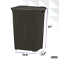 50 Liter Knit Style Laundry Hamper with Cutout Handles - Root Beer Brown